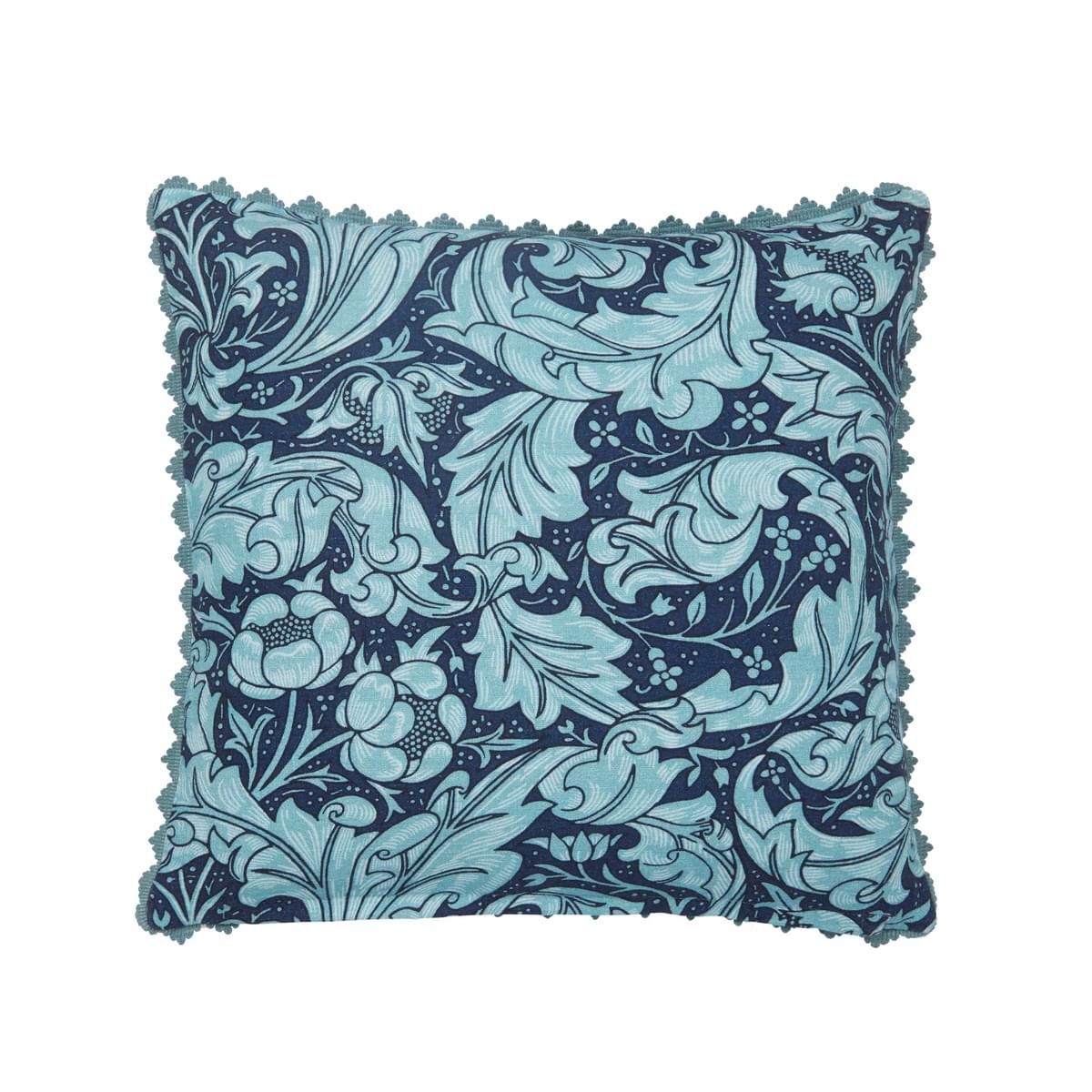 Windrush Cushion By Morris Co In Sage Indigo Blue